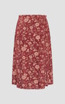 Womens Floral Print Midi Skirt