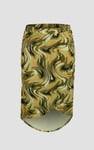 Womens Ruched Warp Midi Skirt