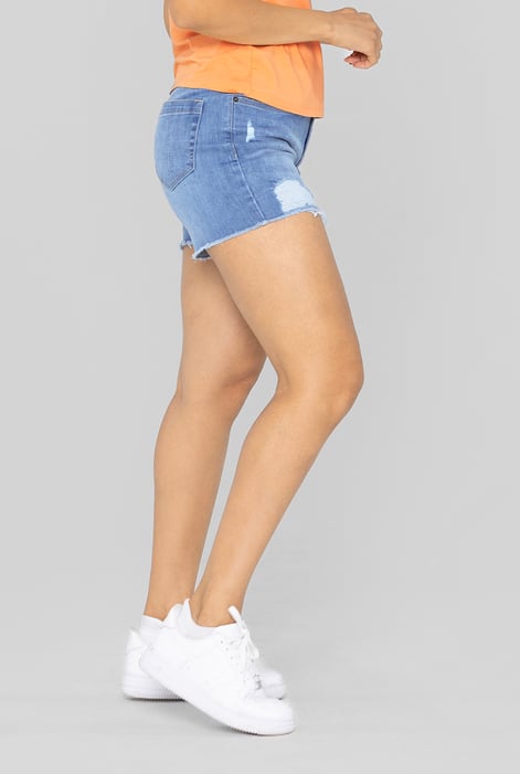 Light Blue Skinny Hot Shorts