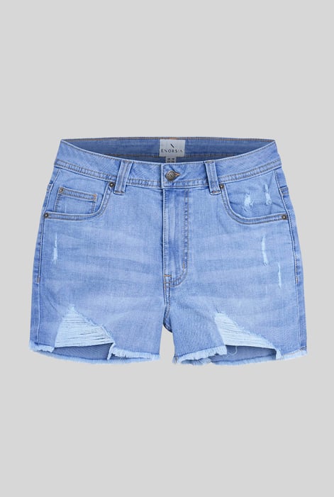 Light Blue Skinny Hot Shorts