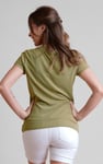 Lace-Up V Neck Short Sleeve Top