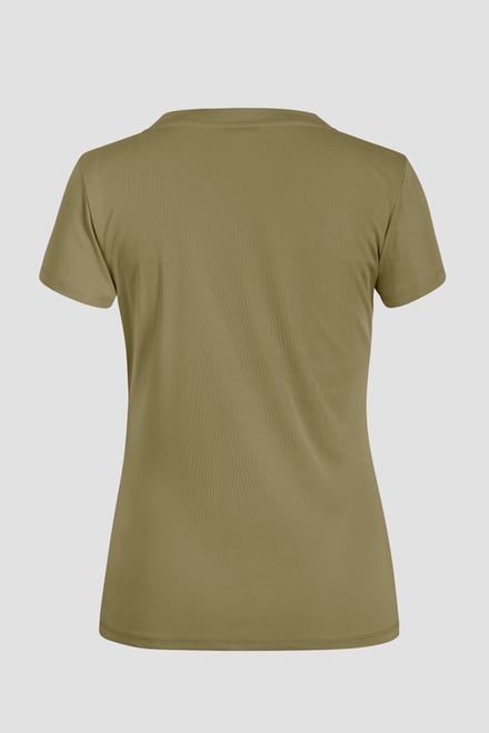Lace-Up V Neck Short Sleeve Top