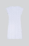 Button Front Printed Ribbed Midi dress
