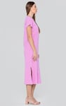 Button Front Printed Ribbed Midi dress