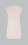 Button Front Printed Ribbed Midi dress