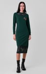Lace Detail Long Sleeve Bodycon Dress