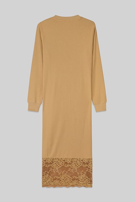 Lace Detail Long Sleeve Bodycon Dress