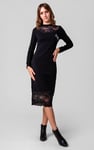 Lace Detail Long Sleeve Bodycon Dress