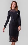 Lace Detail Long Sleeve Bodycon Dress