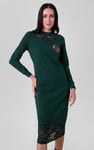 Lace Detail Long Sleeve Bodycon Dress
