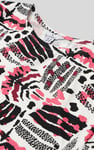 Women Abstract Print Wide Neck Midi Dress