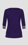 Sweetheart Neck  Embroidered Long Sleeves Tops