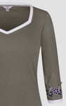 Sweetheart Neck  Embroidered Long Sleeves Tops