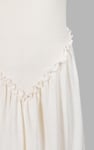 Frills Details-Rounded Neck Sleeveless Jersey Midi Dress