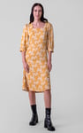 Womens Printed Square Neck Dress