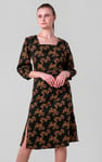 Womens Printed Square Neck Dress