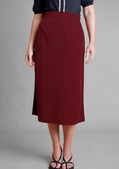 Classic flare Pull-On Jersey Skirt