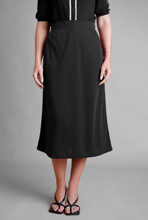 Red Classic flare Pull-On Jersey Skirt