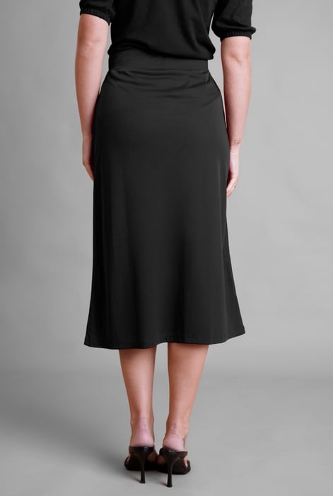 Dark Grey Classic flare Pull-On Jersey Skirt