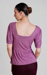 Puff Sleeves Square Neck Jersey Tops