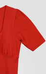 Sweetheart Neckline Zip-Front Jersey Top