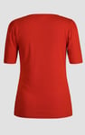 Sweetheart Neckline Zip-Front Jersey Top