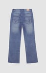 High Waist Raw Hem Flared Jeans