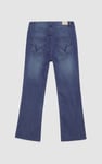 High Waist Raw Hem Flared Jeans