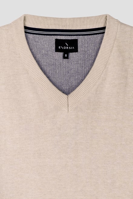 Mens V-Neck Knitted Jumper