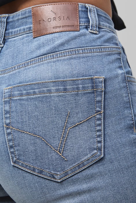 Light Blue High Waist Slim Fit Jeans