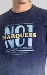 Mens Indigo Wash Graphic T-Shirt