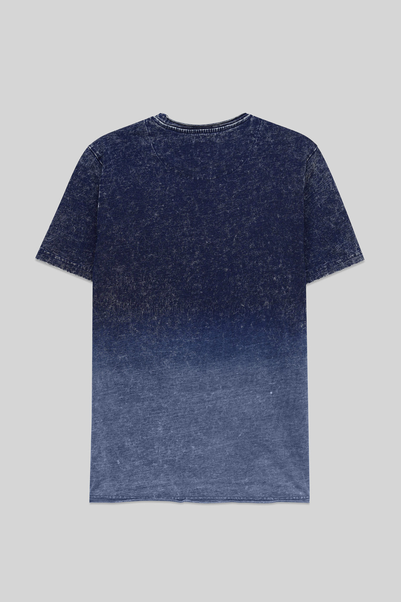 Mens Indigo Wash Graphic T-Shirt