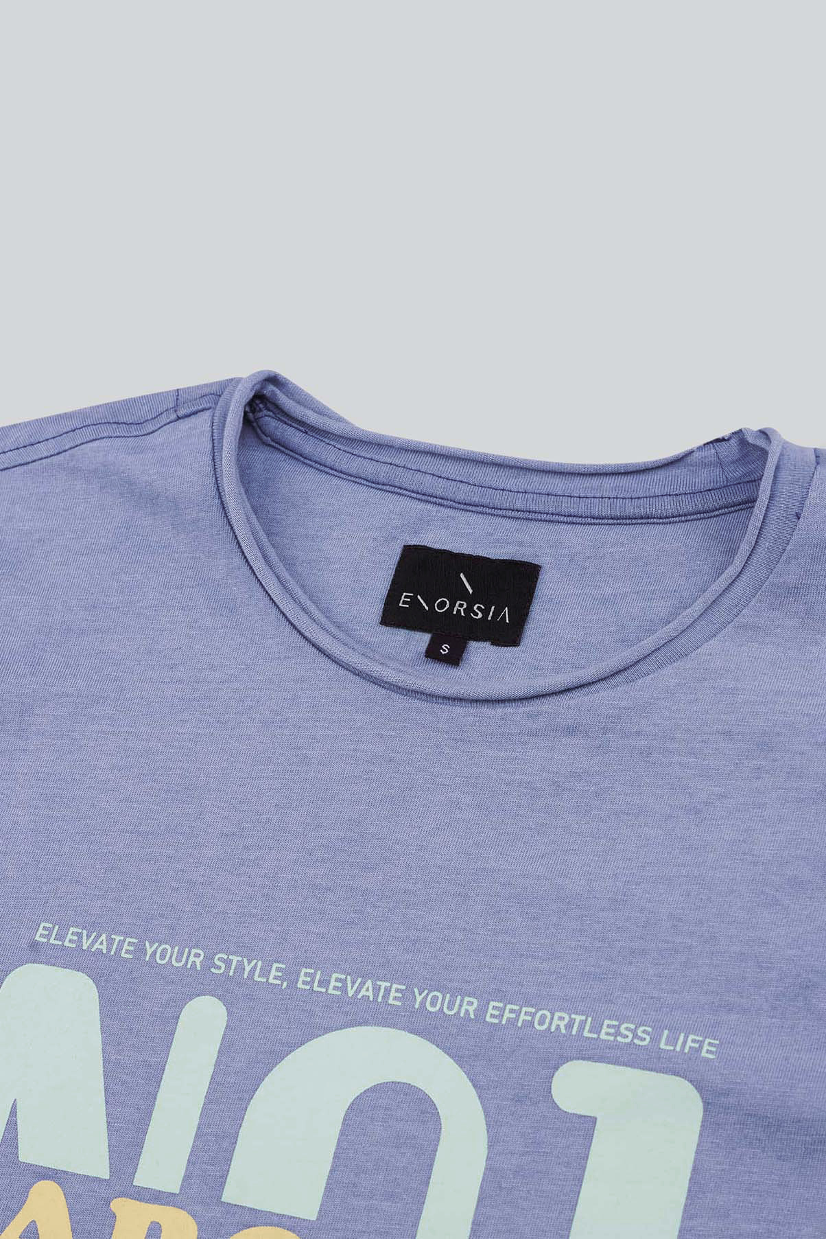 Mens Indigo Wash Graphic T-Shirt