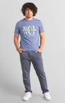 Mens Indigo Wash Graphic T-Shirt