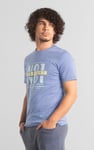 Mens Indigo Wash Graphic T-Shirt