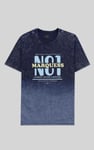 Mens Indigo Wash Graphic T-Shirt
