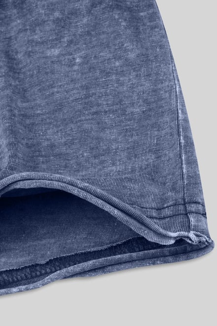 Mens Indigo Wash Graphic T-Shirt