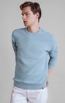 Mens Waffle Knit Crew Neck Jumper