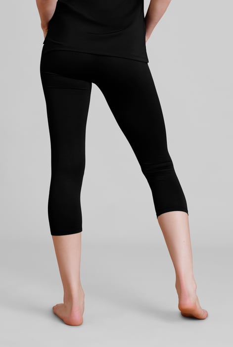 Black High-Waisted 3/4 Length Everyday Leggings