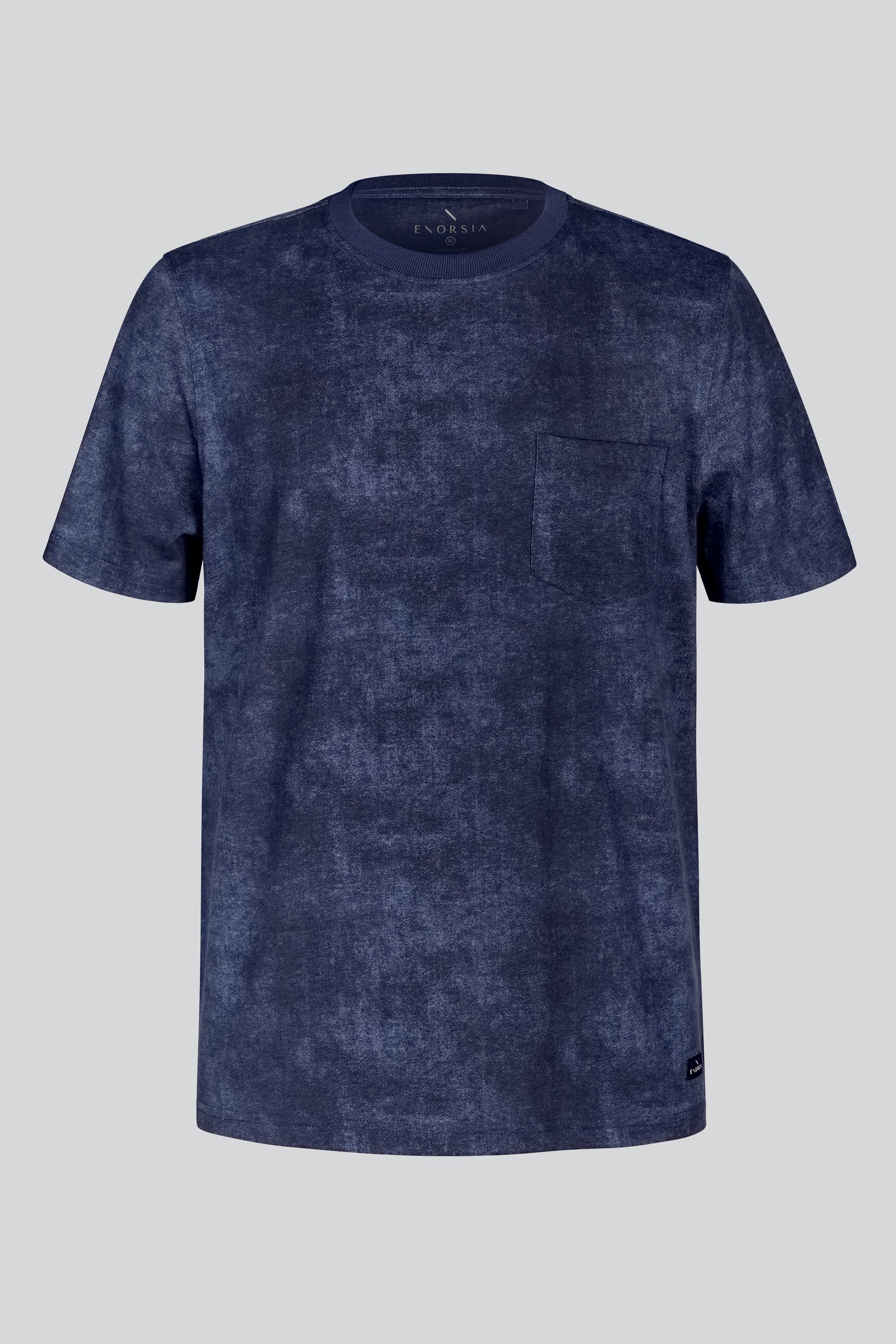 Enorsia Men's Navy Vintage Print Short Sleeve T-Shirt - Uk L