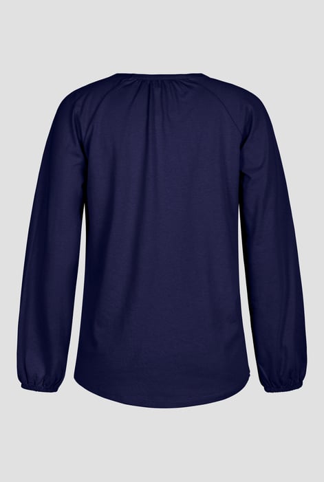 Navy Long Sleeve Jersey Tops