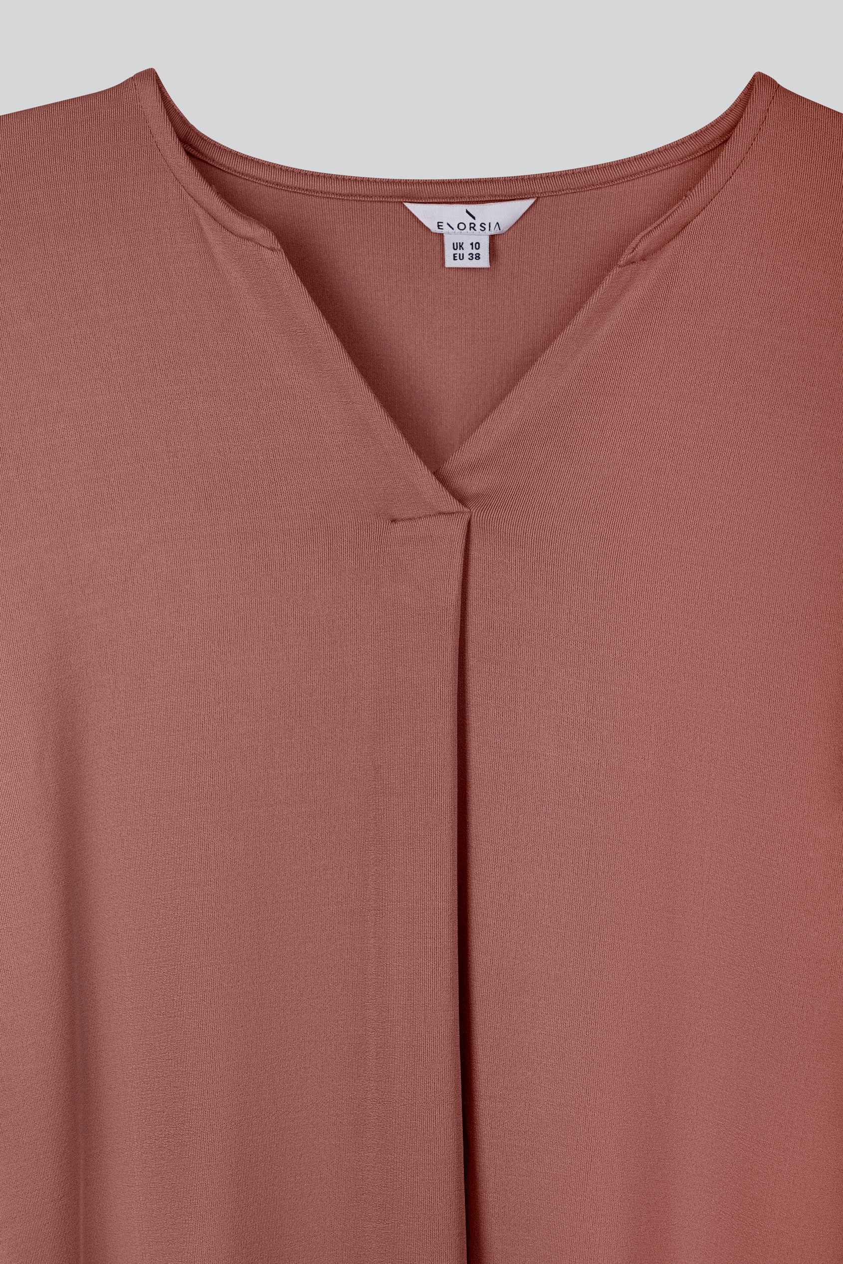 Womens V-Neck front Pleated Jersey Tops