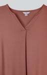 Womens V-Neck front Pleated Jersey Tops