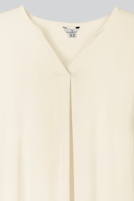 Womens V-Neck front Pleated Jersey Tops