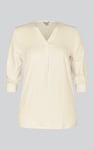 Womens V-Neck front Pleated Jersey Tops