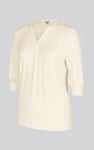 Womens V-Neck front Pleated Jersey Tops
