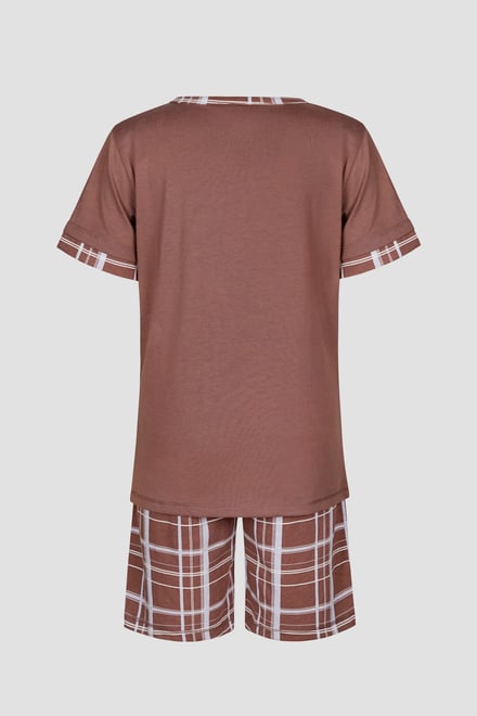 Boys Checked Shorts & T-Shirt Set (6yrs-11yrs)