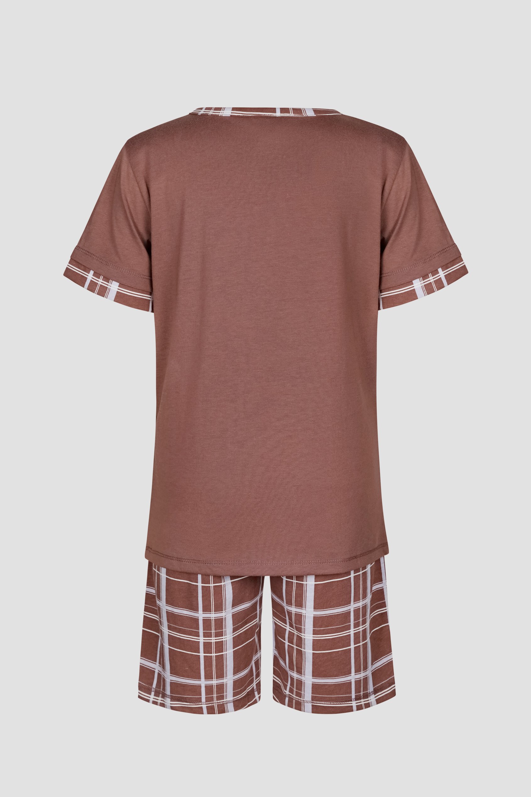 Boys Checked Shorts & T-Shirt Set (6yrs-11yrs)