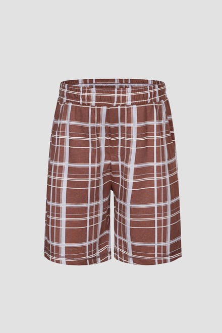 Boys Checked Shorts & T-Shirt Set (6yrs-11yrs)