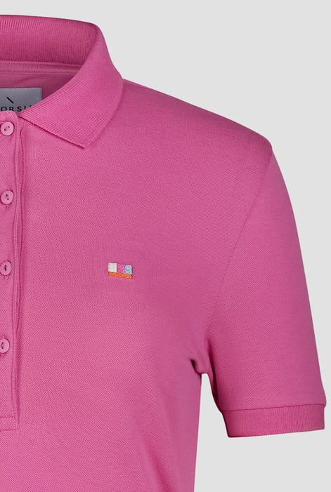 Rose Pink Short Sleeve Cotton Pique Polo Shirt